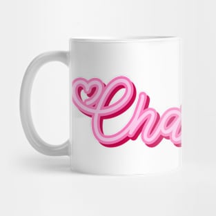 Charlotte name pink heart Mug